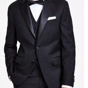 Michael Kors Men's Classic-Fit Stretch Tuxedo Jacket Black 44 Short